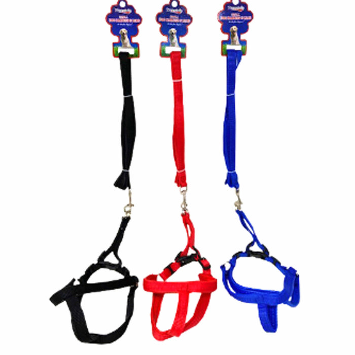 1 Set XL Heavy Duty Dog Harness Leash Cushion Padded Lead Strong Hold Adjustable