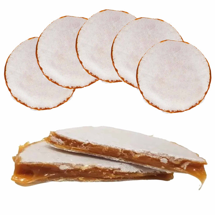 6 Pack Wafers with Caramel Spread Oblea Grande Cajeta Arequipe Dulce De Leche