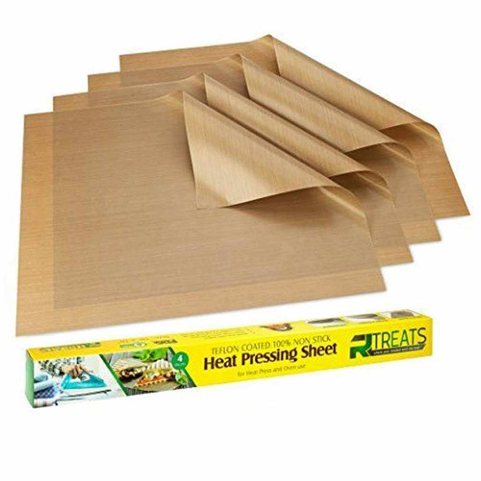 8 Pc Sheet Heat Press Oven Transfer PTFE Coated Non Stick 16" x 20" 5mil
