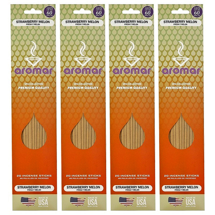 80 X Premium Incense Sticks Strawberry Melon Scent Hand Dipped Burning Fragrance