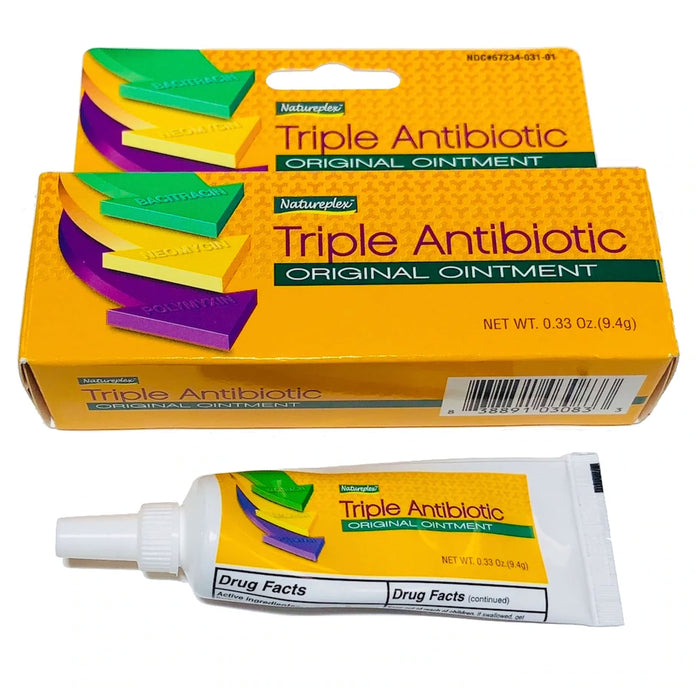 2 First Aid Triple Antibiotic Ointment 0.33oz Bacitracin Zinc Pain Relief