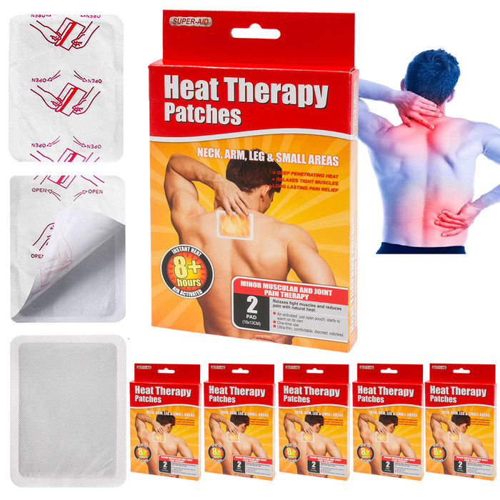 12 Pc Heat Therapy Patches Warm Pain Relief Pads Neck Back Shoulder Muscle Joint