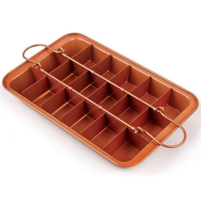 Brooklyn Brownie Nonstick Copper Pan by Gotham Steel Mix Bake And Serve Brownies
