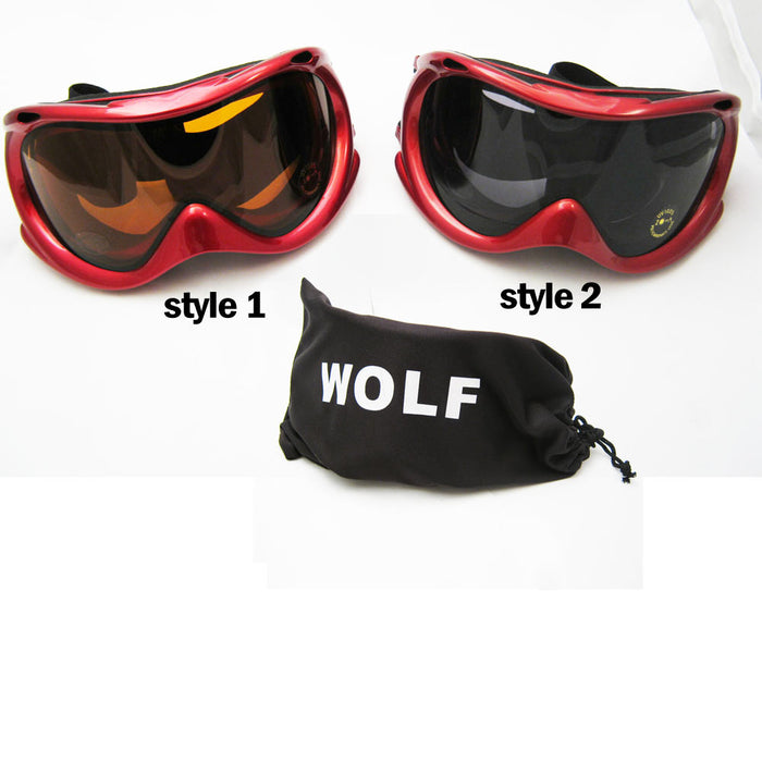 Dustproof Goggles Motorcycle Ski Snowboard Lens Sunglasses Anti-fog Mens Womens