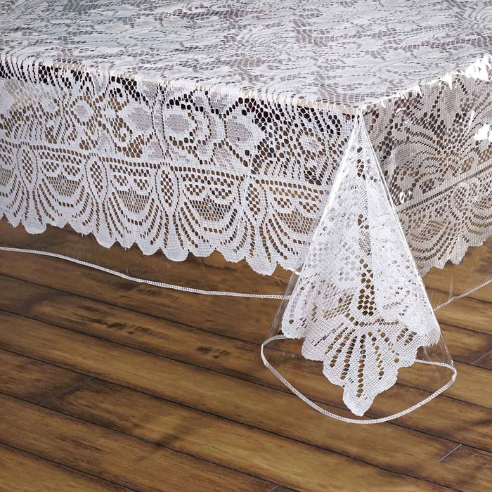 1 Pc Clear Transparent PVC Tablecloth Table Protector Waterproof Covering 52X70