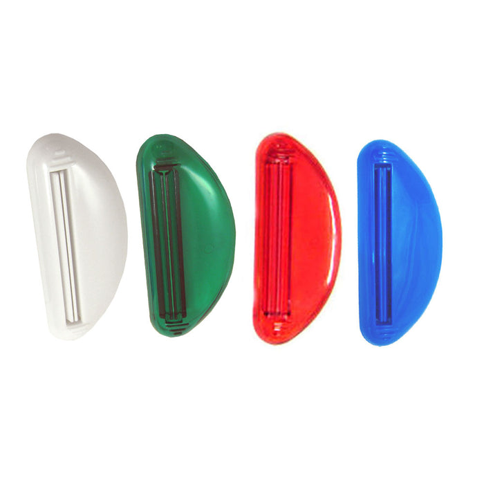 4 Toothpaste Squeezer Plastic Tube Ez Dispenser Bathroom Extract Holder Rolling