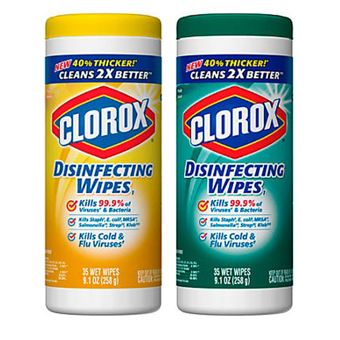 70 Count Clorox Disinfecting Wet Cleaning Wipes Citrus Fresh Scent Value Packs