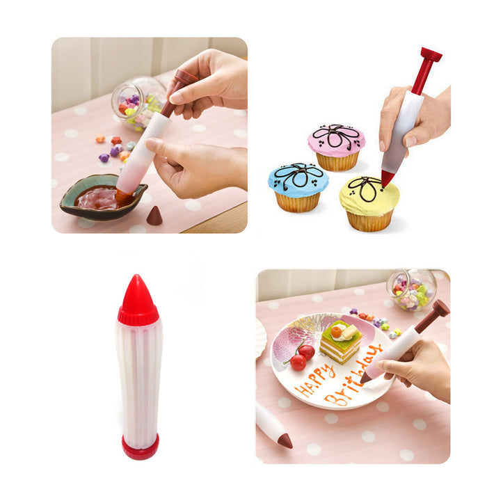 1 Pc Cake Decorating Pen Icing Pastry Decor Fondant Writing Cake Baking Syringe