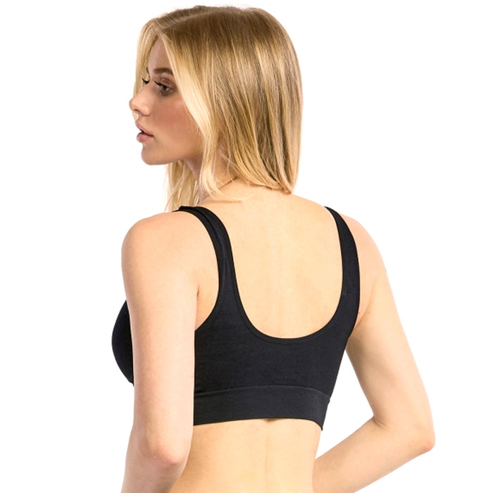 6 Women's Bra Comfort Wire Free Yoga Sport Fitness Gym Seamless Stretch One Size