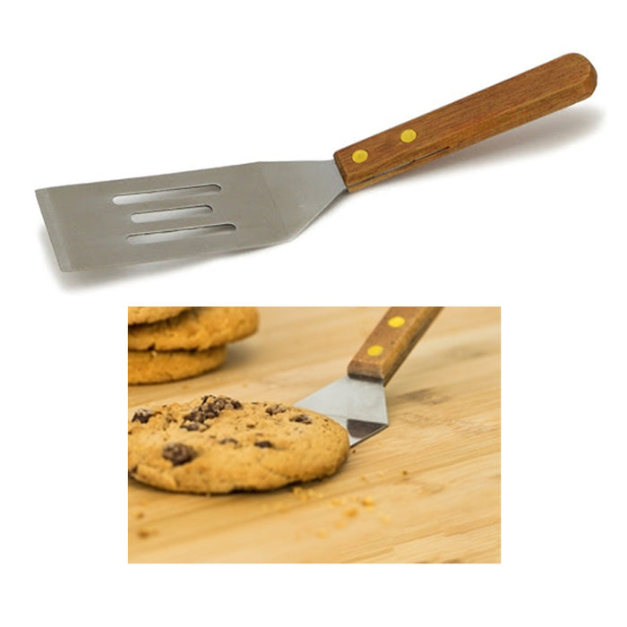 Chef Craft Small Slotted Cookie Spatula Stainless Steel Wood Handle Kitchen