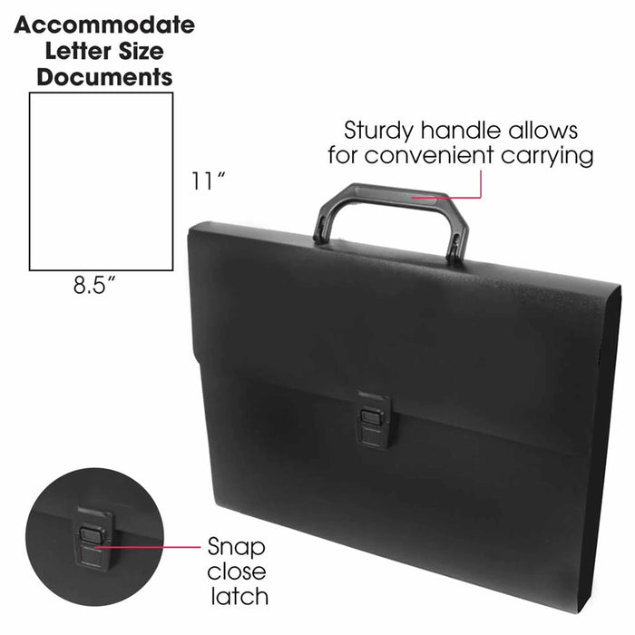 1 Document Holder Letter Size Paper Organizer Brief Case Portfolio Carry Handle