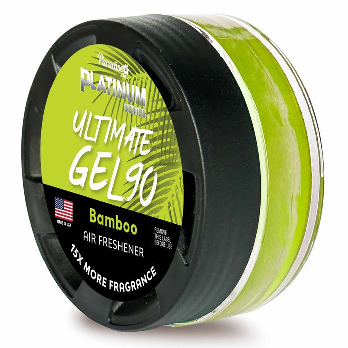 2 Paradise Ultimate Gel Air Freshener 90 Days Aroma Car Fragrance Scent Bamboo