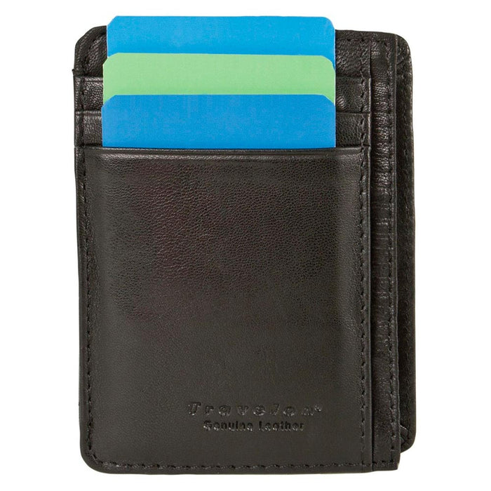 Travelon RFID Blocking Wallet Cash Credit Card Sleeve Case Genuine Leather ID !