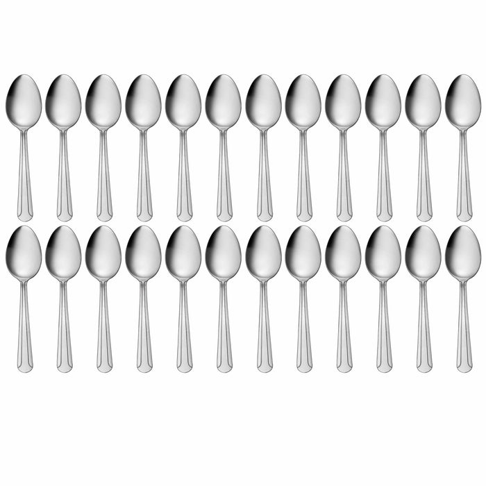 24 Pc Stainless Steel Teaspoons Dominion Dinner Table Tea Spoon Serving Utensils