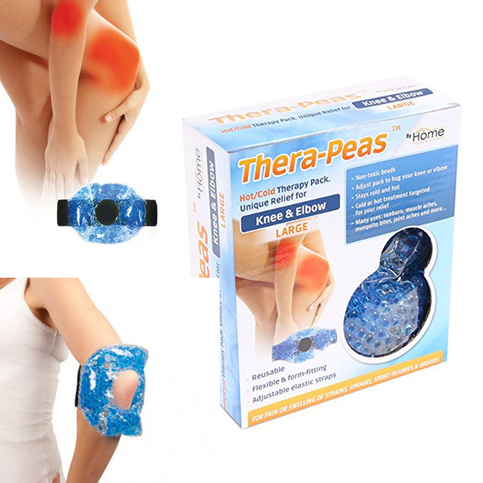 1 Hot Cold Therapy Pack Pain Relief Knee Elbow Reusable Gel Beads Wrap Muscle