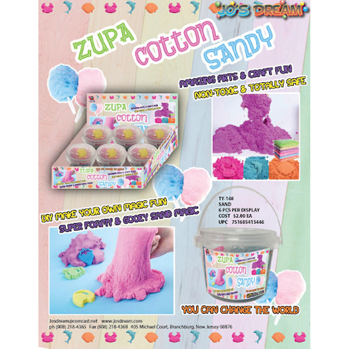 6 Pack Magic Sand Slime Kit – Cotton Sand Putty Foam Doh, Squishy Moldable Mud, Non-Toxic Kids DIY Sensory Toy