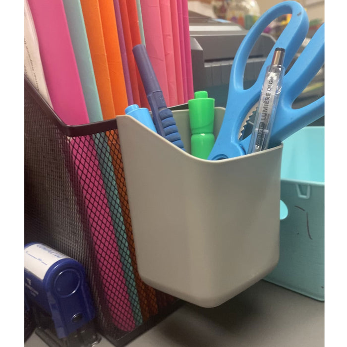 2 Pc Pencil Holder Magnetic Cup Desk Organizer Pen Desktop Office Storage Tray