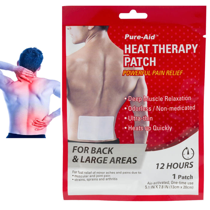20 Large Heat Therapy Patches Warm Pads Back Deep Muscle Joint Pain Relief 20cm