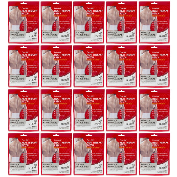 20 Large Heat Therapy Patches Warm Pads Back Deep Muscle Joint Pain Relief 20cm