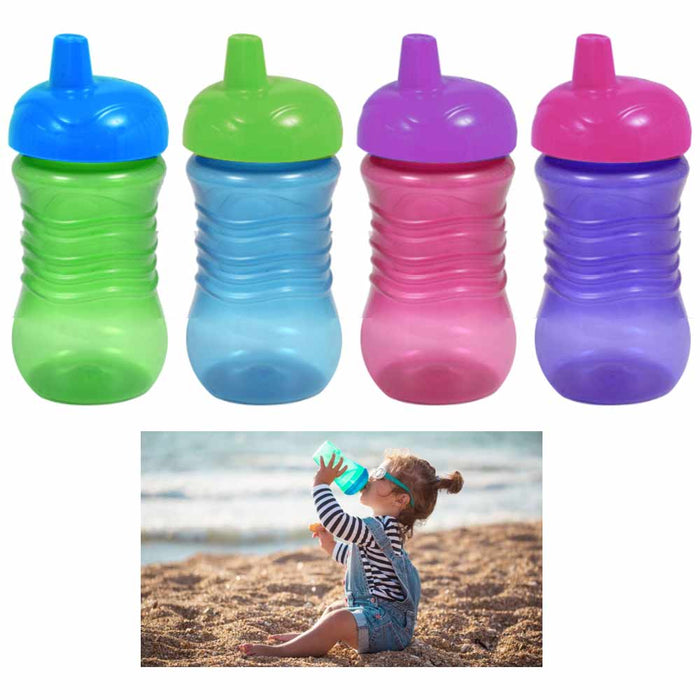 2pc Spill Proof Tumbler Cups Lids Toddler Kid Sippy Cup Drinking Bottle BPA Free