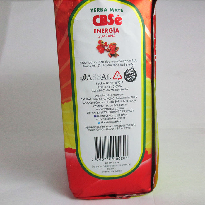 Yerba Mate CBSE Energia Energy Tea 500 g 1.1 Lb Argentina Loose Herbal Drink New