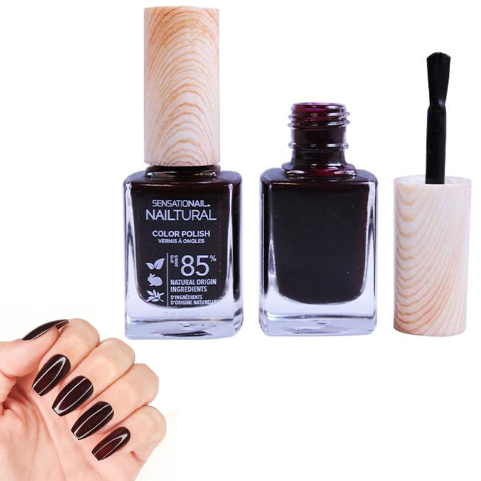 2 Pc Natural Nail Polish Dark Purple Plum Vegan Cruelty Free Manicure Pedicure