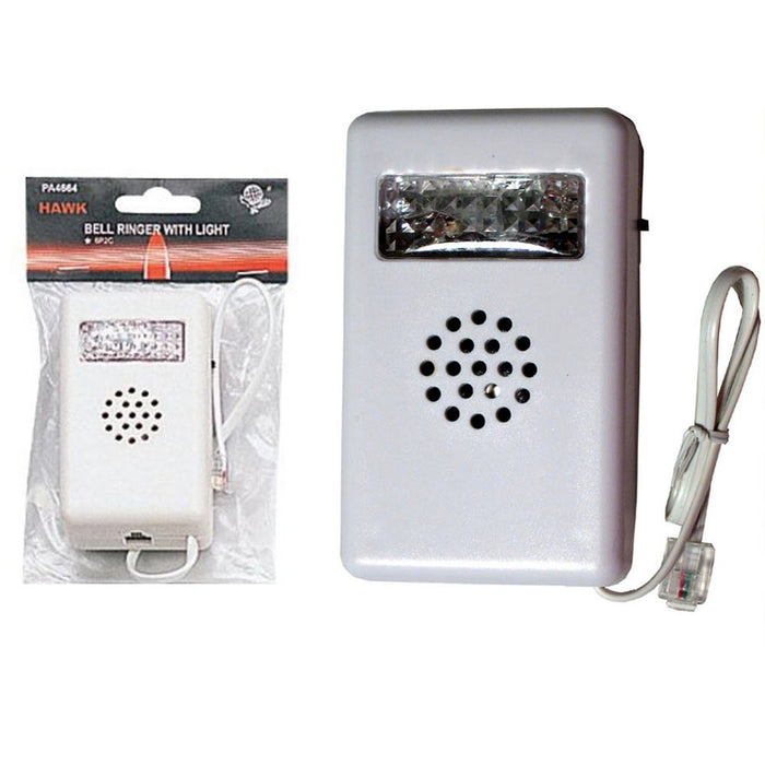 Phone Ringer Flashing Light Amplified Hearing Impaired Telephone Bell Dial Home
