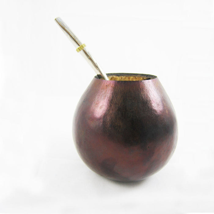 4 Pc Argentina Yerba Mate Tea Gourd Cup Straw Bombilla 6 Oz Leaf Bag Kit Combo