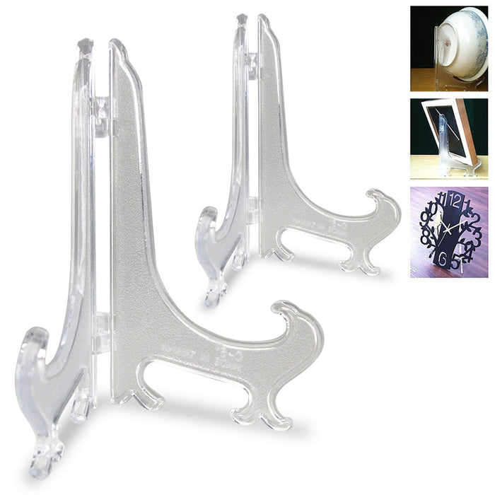 12 Pack Display Stand Easels Plate Picture Holder Photo Frame Frosted Home Decor
