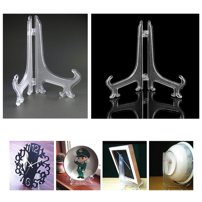 12 Pack Display Stand Easels Plate Picture Holder Photo Frame Frosted Home Decor