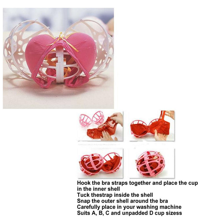 Dual Ball Bubble Bra Saver Hot Washers Laundry Washing Double Machine Protector