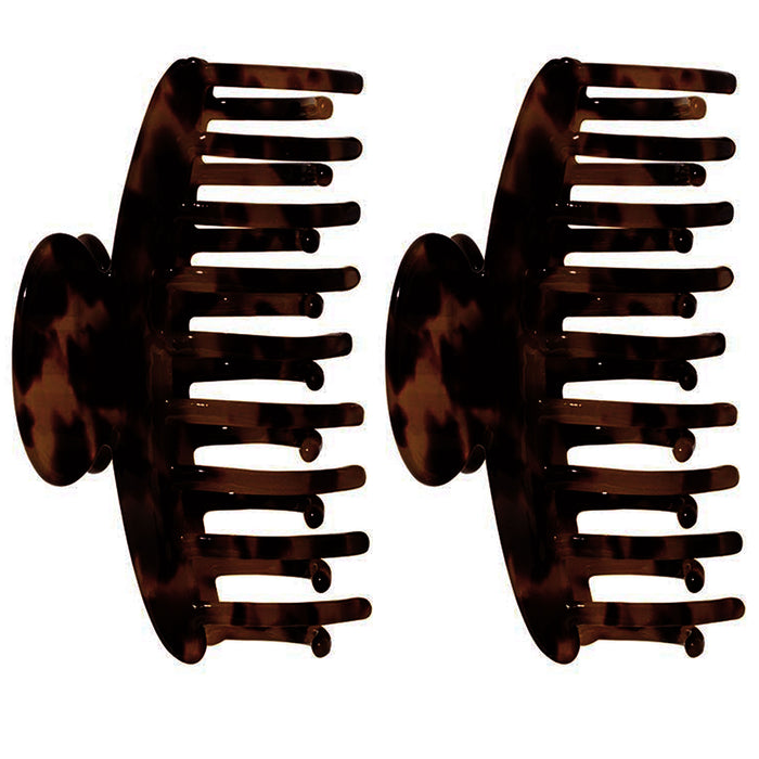 2 Jaw Clip Extra Thick Hair Hold Even More Hair Tortoise No Slip Women Girl 3.5"