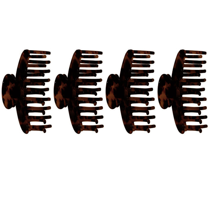 4 X Hair Claw Clips 3.5" Large Jaw Clip Clamp Jumbo Tortoise Shell Brown Women's
