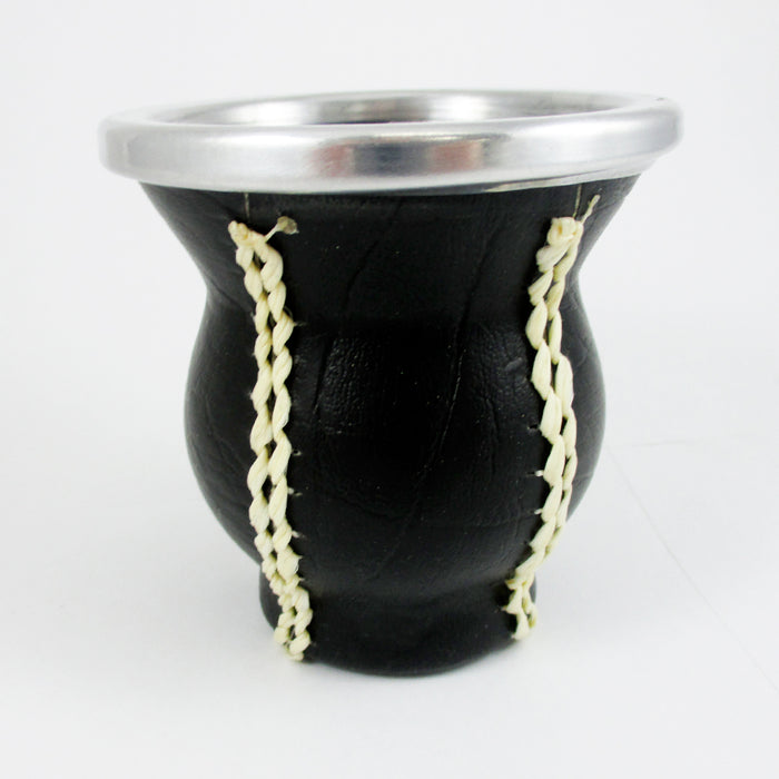 GLASS ECO LEATHER MATE GOURD YERBA TEA WITH STRAW BOMBILLA KIT HEALTHY DRINK 2784 ships from USA
