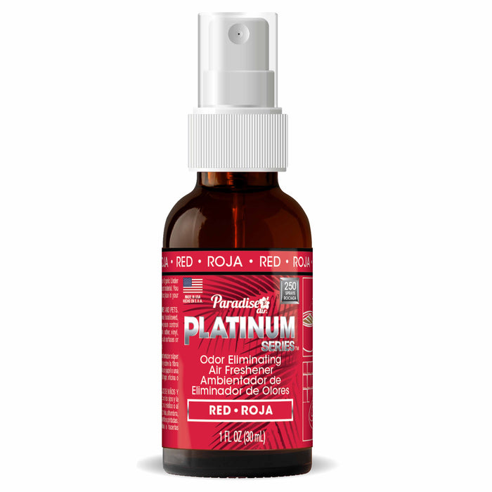 1 Paradise Platinum Air Freshener Spray Odor Eliminator Car Fragrance Scent Red