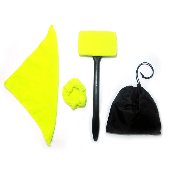 1 Microfiber Windshield Cleaner Glass Wiper Handle Easy Clean Car Shine Windows