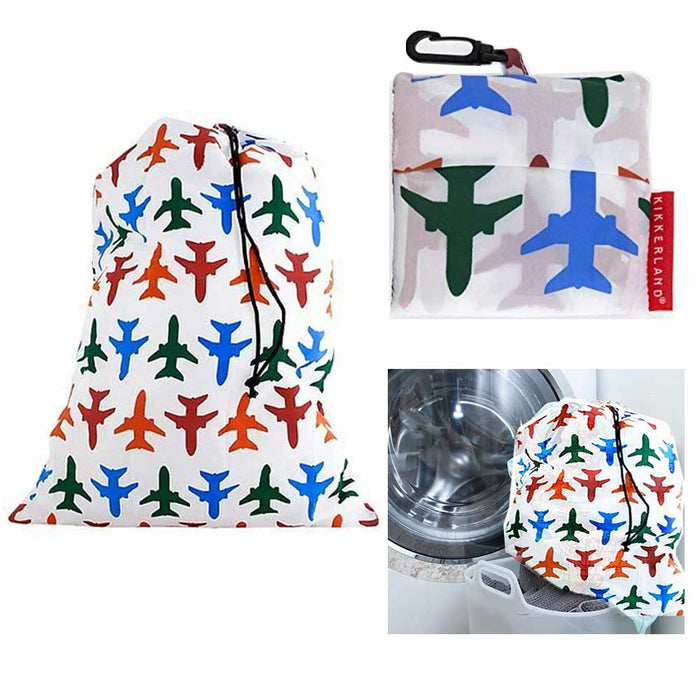 Airplane Plane Travel Washable Laundry Bag Wash Dirty Clothes Keeper Drawstring