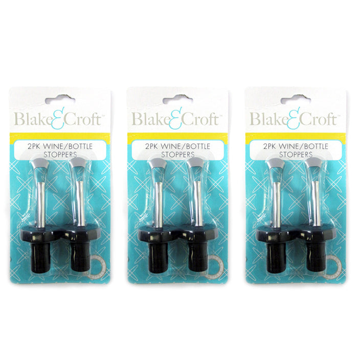 6 Wine Bottle Stoppers Keep Fresh Saver Vacuum Sealer Preserver Airtight Set