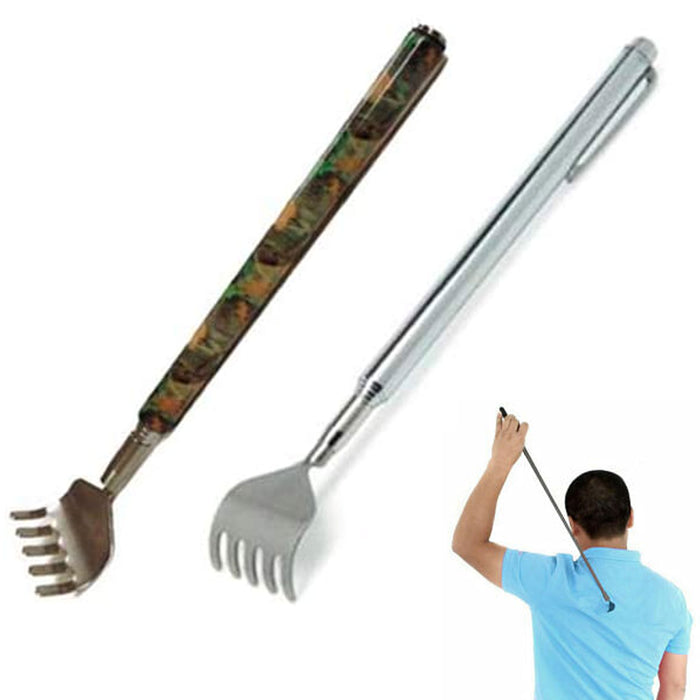 Telescoping Back Scratcher Metal Telescopic Handle Grip Extendable Backscratcher