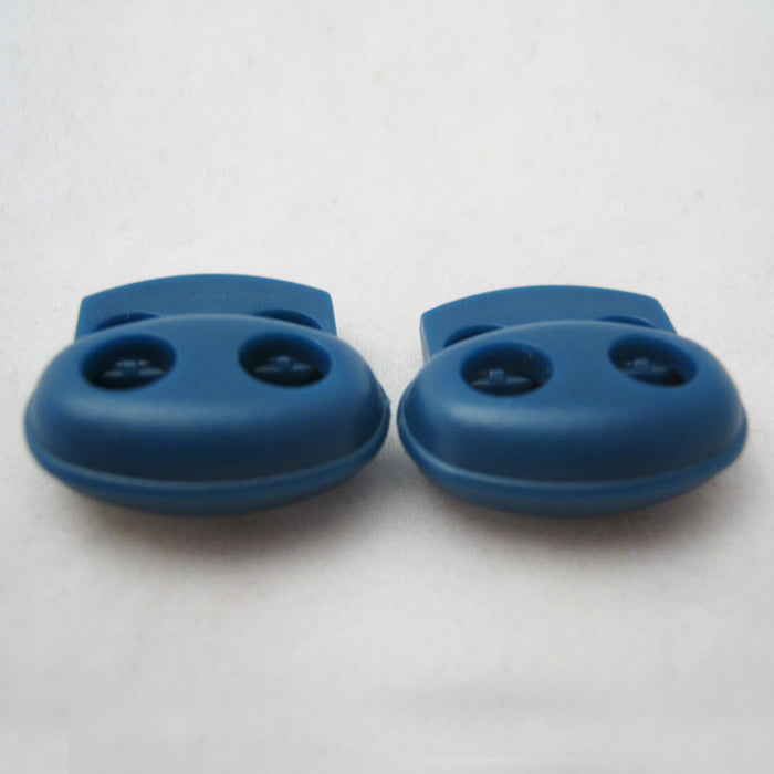 2 Shoe Lace Shoelace Buckle Rope Clamp Cord Lock Stopper Run Sports Blue New !!!