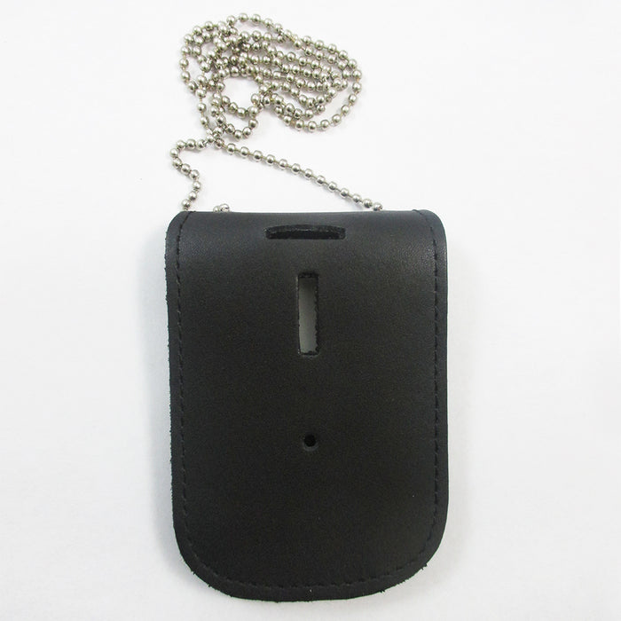 Leather Badge Holder Detective Belt Neck Hanger Chain Law Security Enforcement