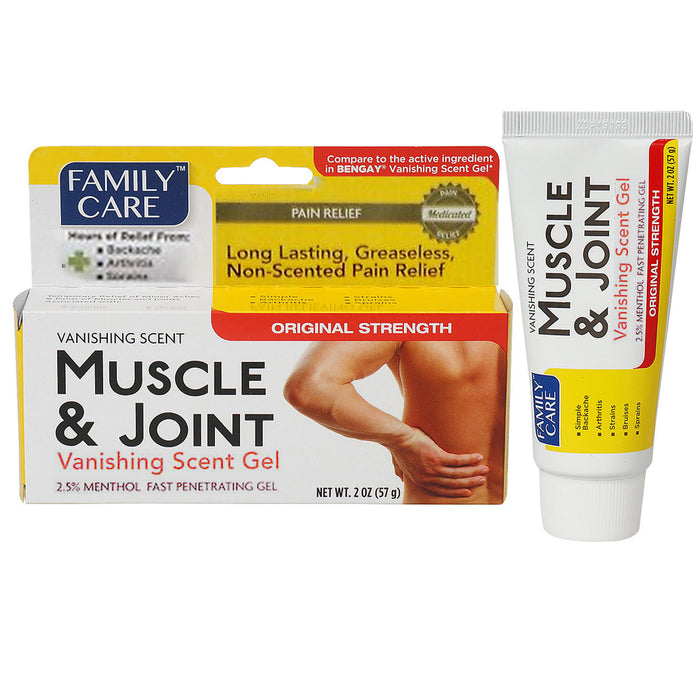 2 Pc Muscle Rub Gel 2oz Non Scented Fast Acting Ultra Strength Pain Relief Cream