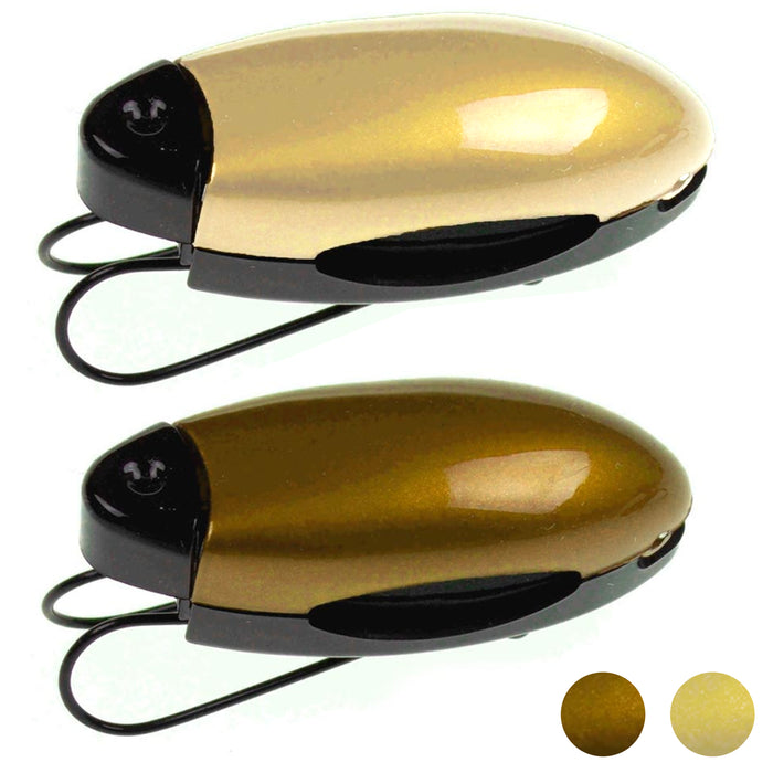 4pc Gold Black Car Sun Visor Clip Holders Sunglasses Reading Eyeglasses Card New