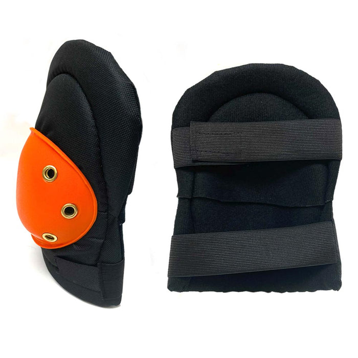 New 2 Pc Plastic Cap Knee Pads Heavy Duty Set Plumber Carpenters Builder Comfort