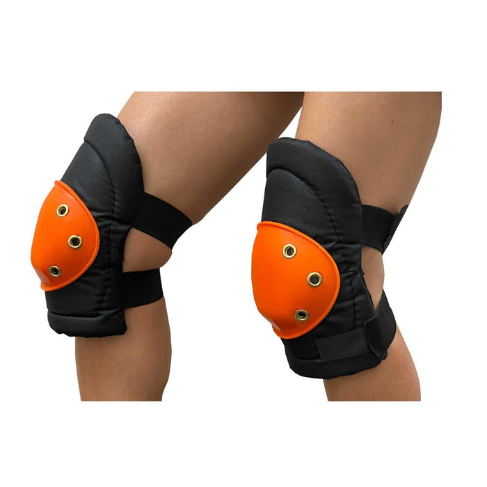 New 2 Pc Plastic Cap Knee Pads Heavy Duty Set Plumber Carpenters Builder Comfort