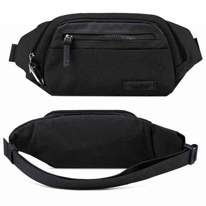Travelon Anti-Theft Metro Waistpack RFID Waist Bag FannyPack Wallet Black Travel