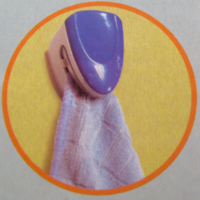3 Towel Holders Clear Push In Grip Kitchen Cloth Self Adhesive Bar Bathroom New
