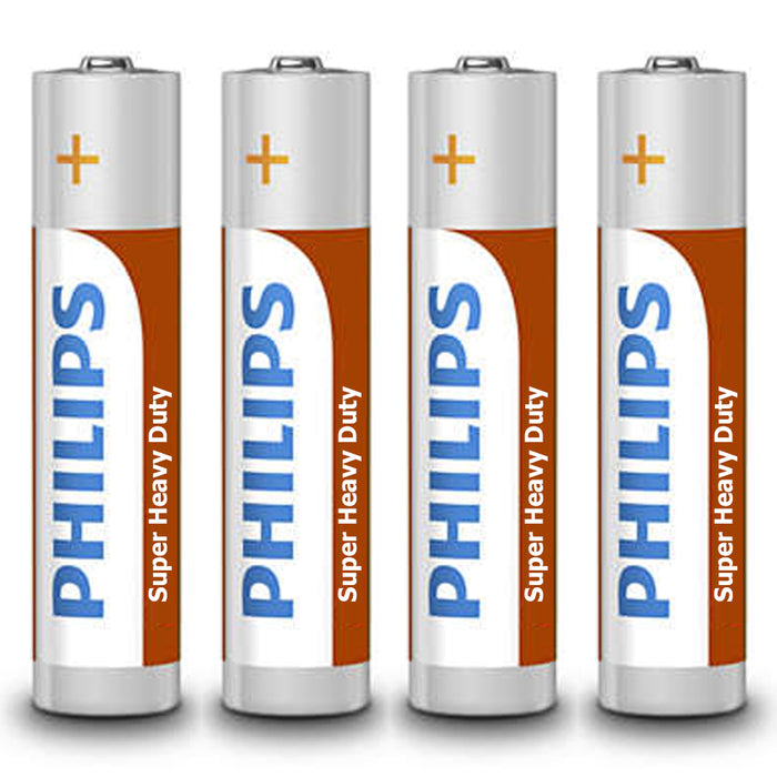 144 Philips AAA Batteries Super Heavy Duty Zinc Chloride R03 Micro 1.5V Exp 2022