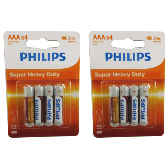 24 Pc AAA Batteries Philips Triple A R03P 1.5V Zinc Chloride Battery Toys Remote