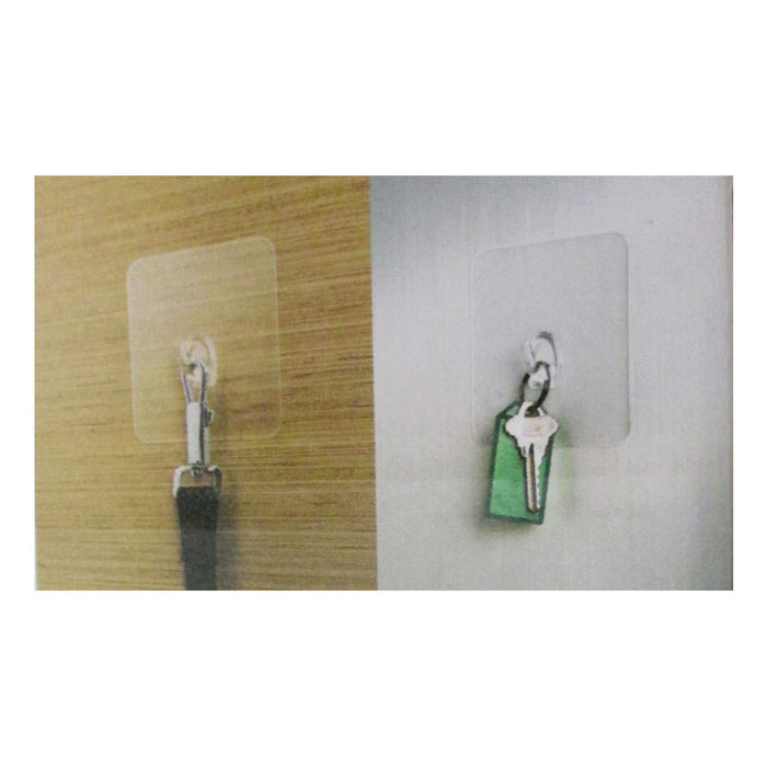 12 Pk Clear Wall Hook Bathroom Kitchen Removable Strong Reusable Vacuum Suction